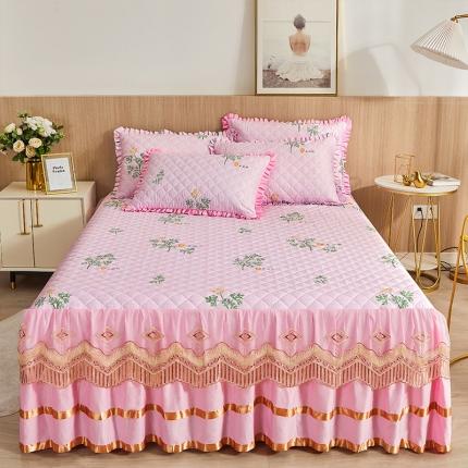 91家纺网 家纺一手货源 找家纺 （总）情恒家纺 2025新款艾草驱蚊抗菌水洗天丝床裙三件套