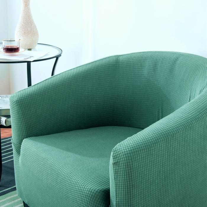 91家纺网 家纺一手货源 找家纺 玉米绒半圆圈椅套 咖啡厅单人沙发套 弹力沙发套子