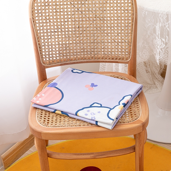 91家纺网 家纺一手货源 找家纺 梦家居 2021新款40s纯棉13372卡通单床单 软萌兔