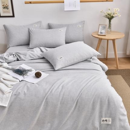 91家纺网 家纺一手货源 找家纺 21度C 2021新款彩棉单被套 浅灰色