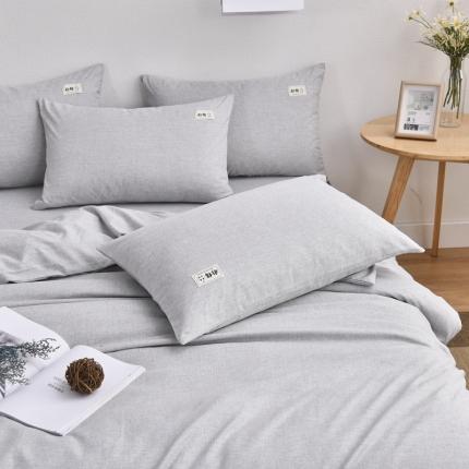 21度C 2021新款彩棉单被套 浅灰色