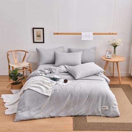 91家纺网 家纺一手货源 找家纺 21度C 2021新款彩棉四件套 浅灰色