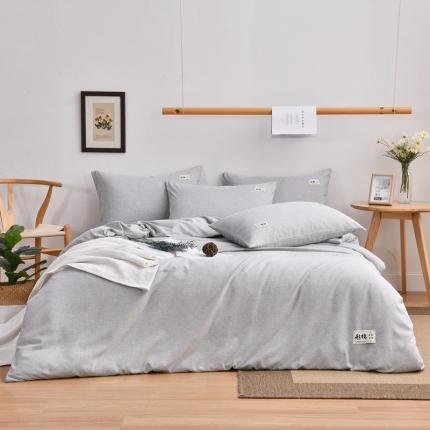 21度C 2021新款彩棉四件套 浅灰色