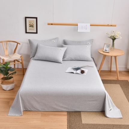 21度C 2021新款彩棉单床单 浅灰色