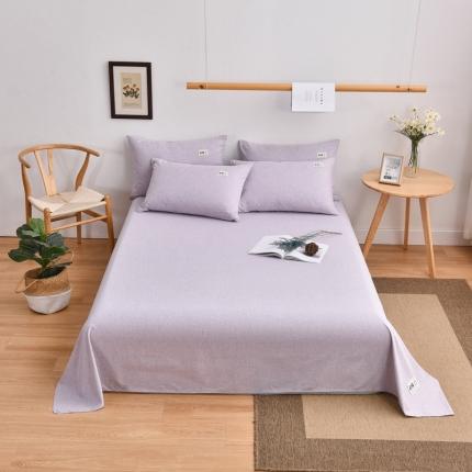 21度C 2021新款彩棉单床单 香芋紫