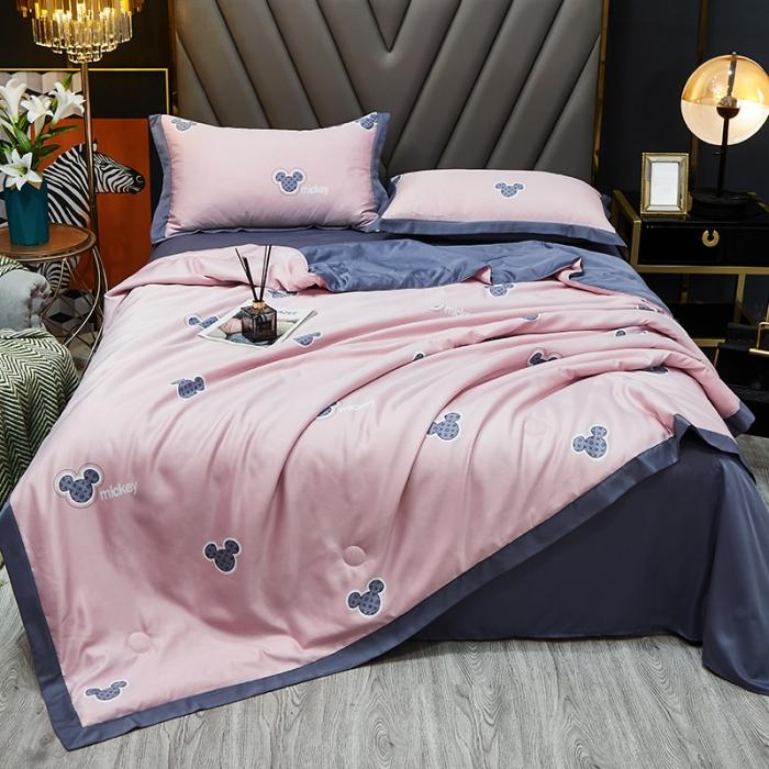 91家纺网 家纺一手货源 找家纺 2023新款水洗天丝夏被四件套夏凉被空调被