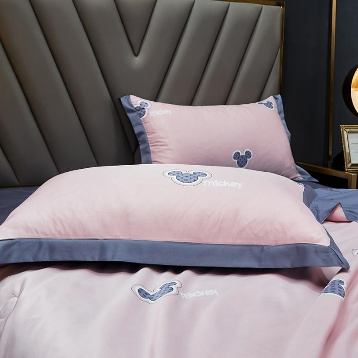 91家纺网 家纺一手货源 找家纺 2023新款水洗天丝夏被四件套夏凉被空调被