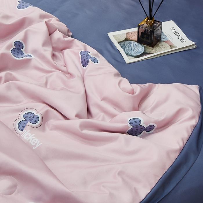 91家纺网 家纺一手货源 找家纺 2023新款水洗天丝夏被四件套夏凉被空调被