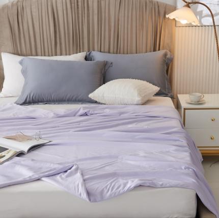 91家纺网 家纺一手货源 找家纺 简煦2023冷感夏被凉感夏凉被科技空调被冰皮云母凉感被 浅紫