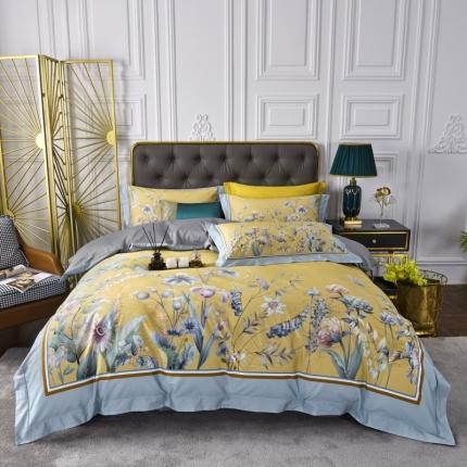 91家纺网 家纺一手货源 找家纺 （总）栩裕纺织 2023新款50支长绒棉数码印花四件套