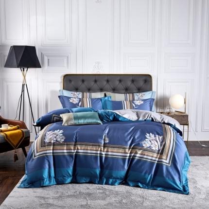 91家纺网 家纺一手货源 找家纺 （总）栩裕纺织 2023新款50支长绒棉数码印花四件套