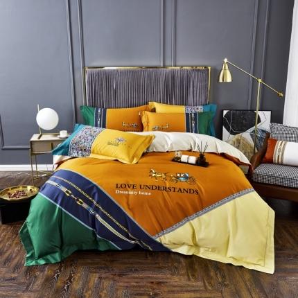 91家纺网 家纺一手货源 找家纺 （总）栩裕纺织 2023新款50支长绒棉数码印花四件套