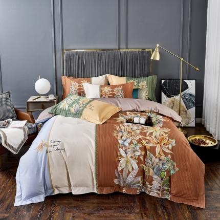 91家纺网 家纺一手货源 找家纺 （总）栩裕纺织 2023新款50支长绒棉数码印花四件套