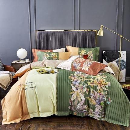 91家纺网 家纺一手货源 找家纺 （总）栩裕纺织 2023新款50支长绒棉数码印花四件套