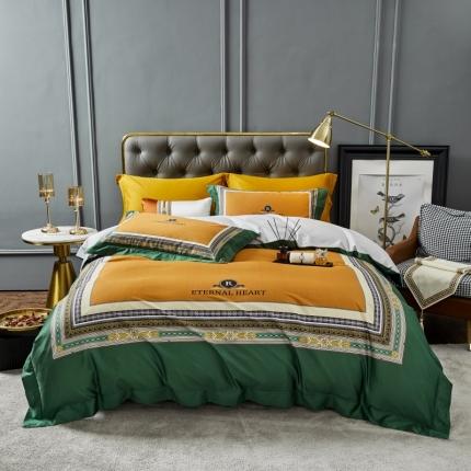 91家纺网 家纺一手货源 找家纺 （总）栩裕纺织 2023新款50支长绒棉数码印花四件套