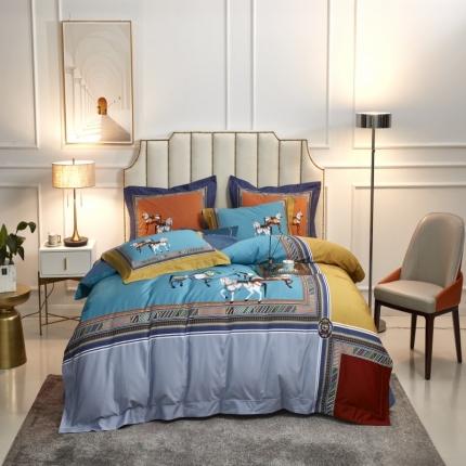 91家纺网 家纺一手货源 找家纺 （总）栩裕纺织 2023新款50支长绒棉数码印花四件套