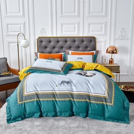 91家纺网 家纺一手货源 找家纺 （总）栩裕纺织 2023新款50支长绒棉数码印花四件套