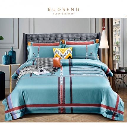 91家纺网 家纺一手货源 找家纺 （总）栩裕纺织 2023新款50支长绒棉数码印花四件套