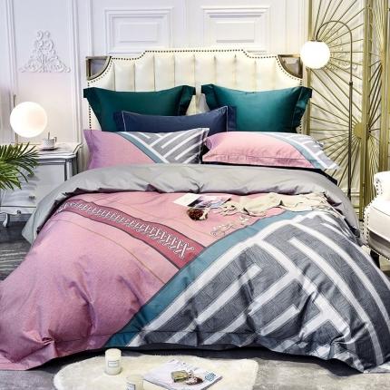 91家纺网 家纺一手货源 找家纺 （总）栩裕纺织 2023新款50支长绒棉数码印花四件套