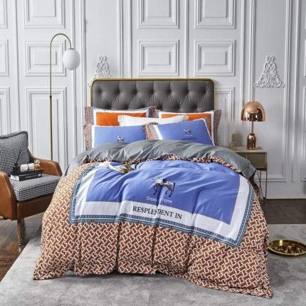 91家纺网 家纺一手货源 找家纺 （总）栩裕纺织 2023新款50支长绒棉数码印花四件套