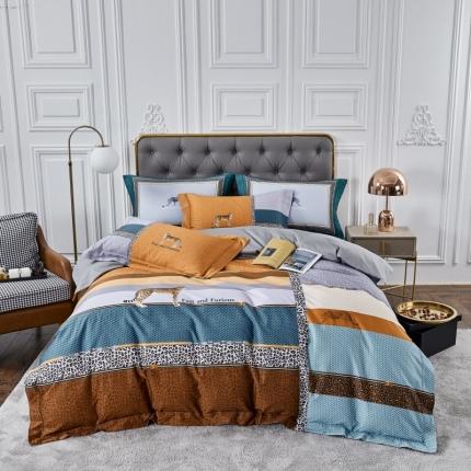 91家纺网 家纺一手货源 找家纺 （总）栩裕纺织 2023新款50支长绒棉数码印花四件套