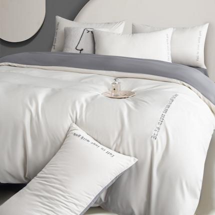 91家纺网 家纺一手货源 找家纺 （总）米奈 2021新款水洗真丝拼色四件套—维亚