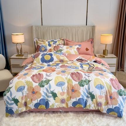 91家纺网 家纺一手货源 找家纺 （总）由丽 新款臻棉第二批全棉四件套“ 被套放预缩”