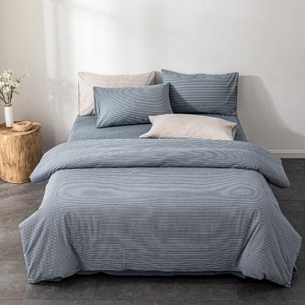 久典 2022新款A类色织全棉水洗棉四件套（单品有售）兰细条