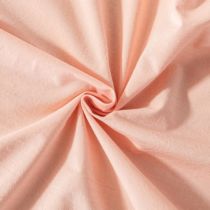 91家纺网 家纺一手货源 找家纺 久典 2022新款色织全棉水洗棉单品床单 浅粉