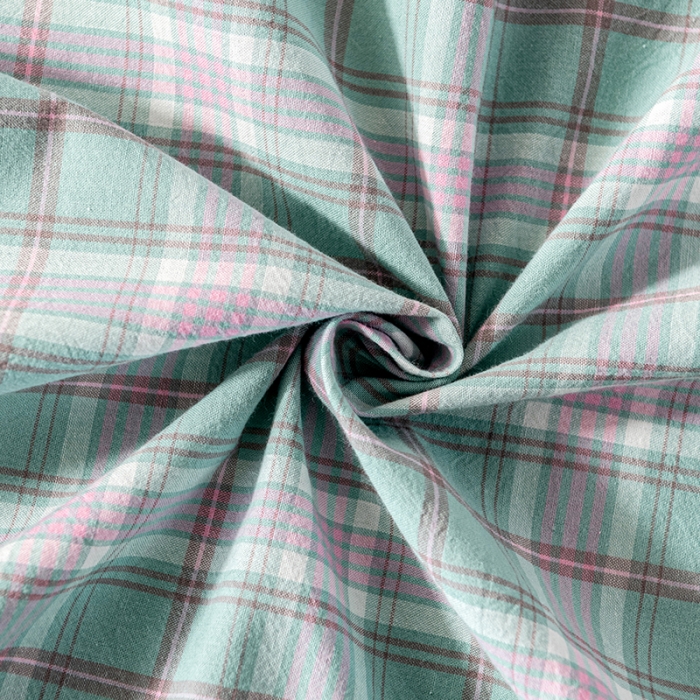 91家纺网 家纺一手货源 找家纺 久典 2022新款色织全棉水洗棉单品床单 青柠格