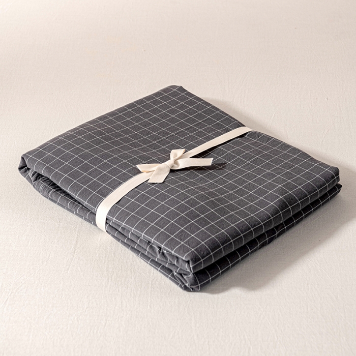 91家纺网 家纺一手货源 找家纺 久典 2022新款色织全棉水洗棉单品床单 小灰格