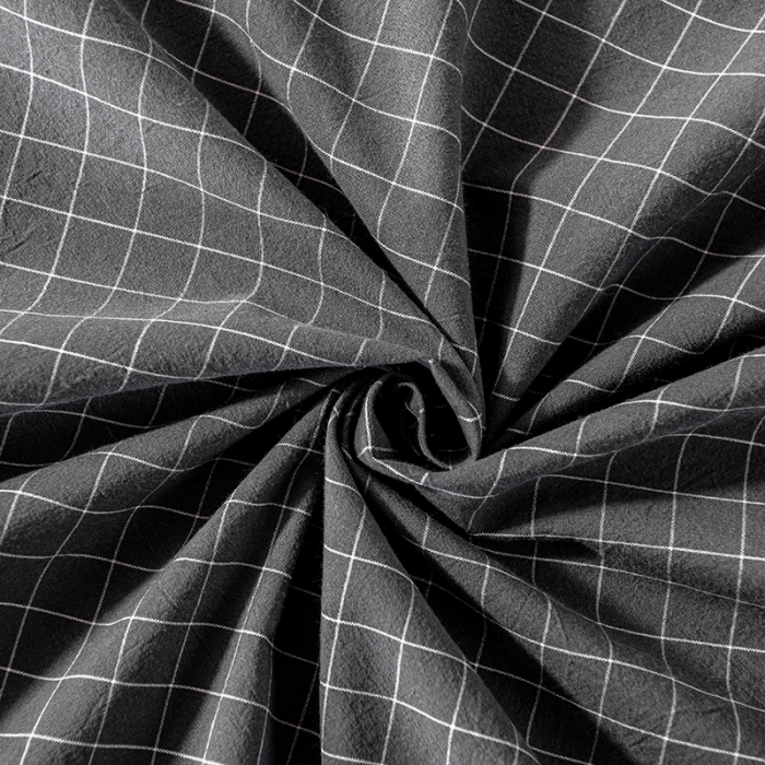 91家纺网 家纺一手货源 找家纺 久典 2022新款色织全棉水洗棉单品床单 小灰格