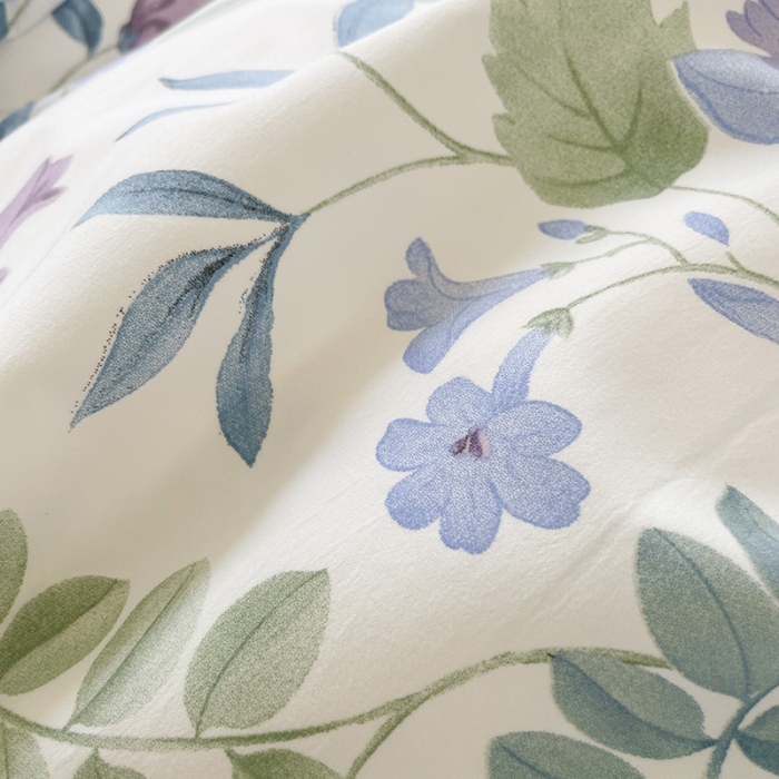 91家纺网 家纺一手货源 找家纺 琪格格纺织 2022新款水洗棉蕾丝边四件套 汐颜