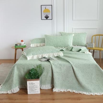 91家纺网 家纺一手货源 找家纺 （总）OL家纺 2021新款正反面小碎花雪纺多功能床盖床毯