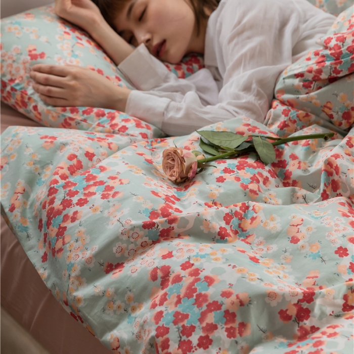 91家纺网 家纺一手货源 找家纺 棉眠 2021新款全棉13070四件套 富士山下