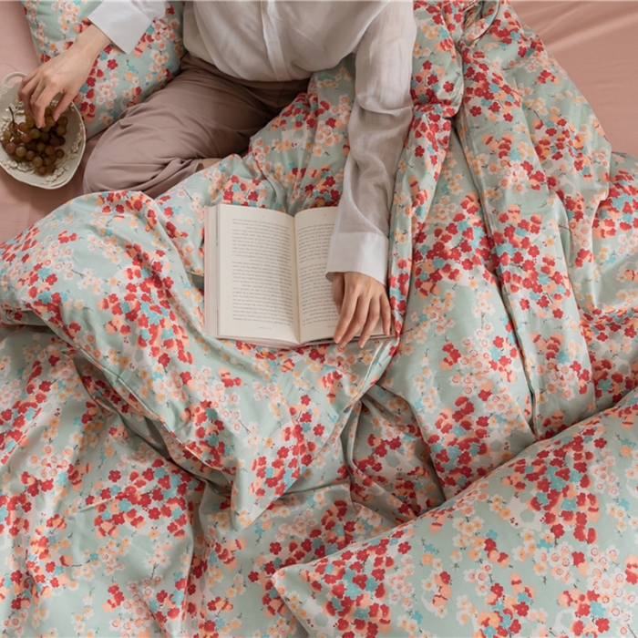 91家纺网 家纺一手货源 找家纺 棉眠 2021新款全棉13070四件套 富士山下