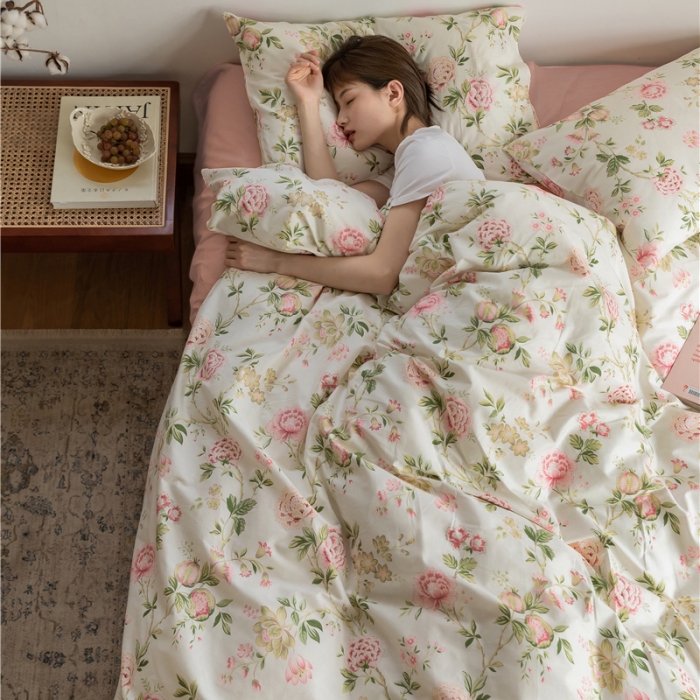 91家纺网 家纺一手货源 找家纺 棉眠 2021新款全棉13070四件套 洛神