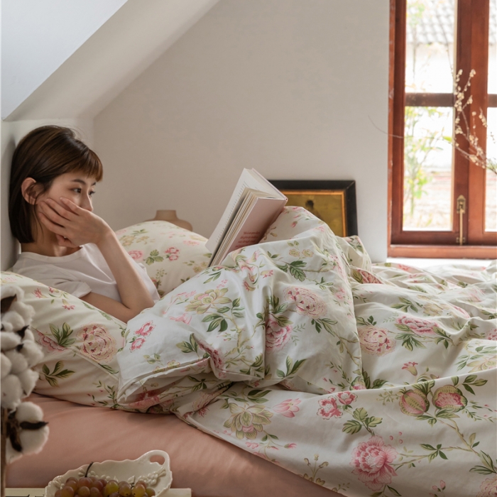 91家纺网 家纺一手货源 找家纺 棉眠 2021新款全棉13070四件套 洛神