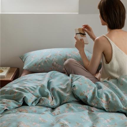 91家纺网 家纺一手货源 找家纺 棉眠 2021新款全棉13070四件套 挽兰