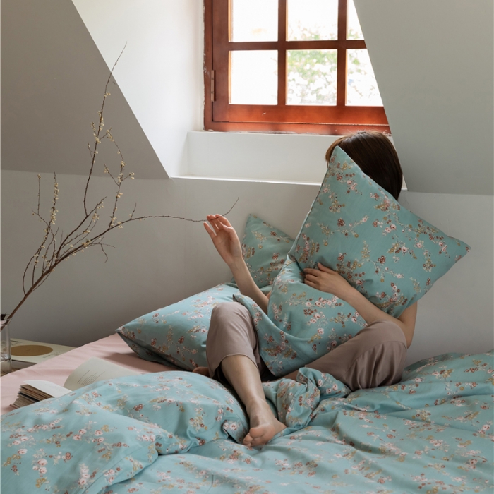 91家纺网 家纺一手货源 找家纺 棉眠 2021新款全棉13070四件套 挽兰