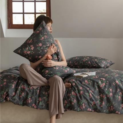 91家纺网 家纺一手货源 找家纺 棉眠 2021新款全棉13070四件套 晚香