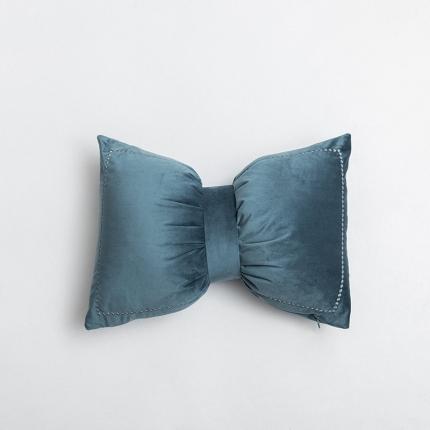 91家纺网 家纺一手货源 找家纺 （总）美茉家居纯色丝绒刺绣腰枕素色蝴蝶结腰靠样板房长枕