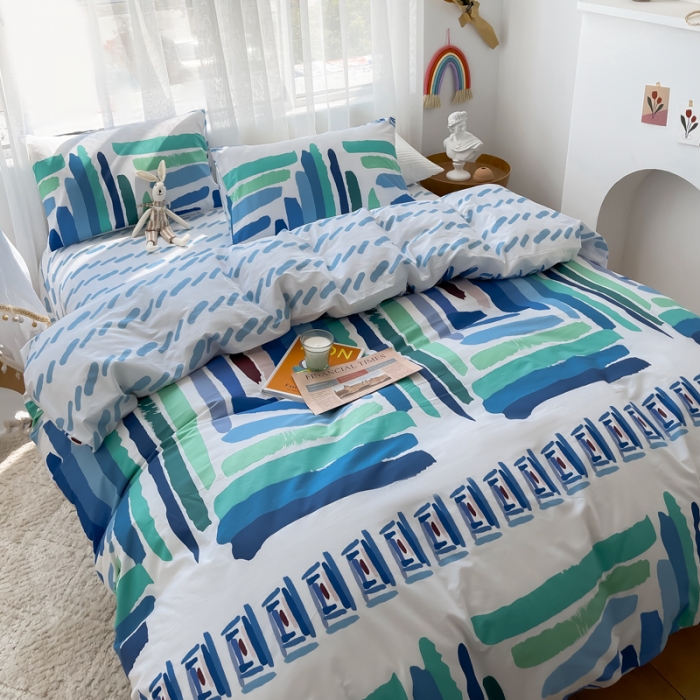 91家纺网 家纺一手货源 找家纺 （总）感遇家纺 2021新款全棉简约时尚四件套