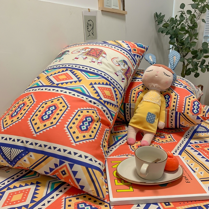 91家纺网 家纺一手货源 找家纺 简宜家居 2021新款全棉小清新四件套巴提象