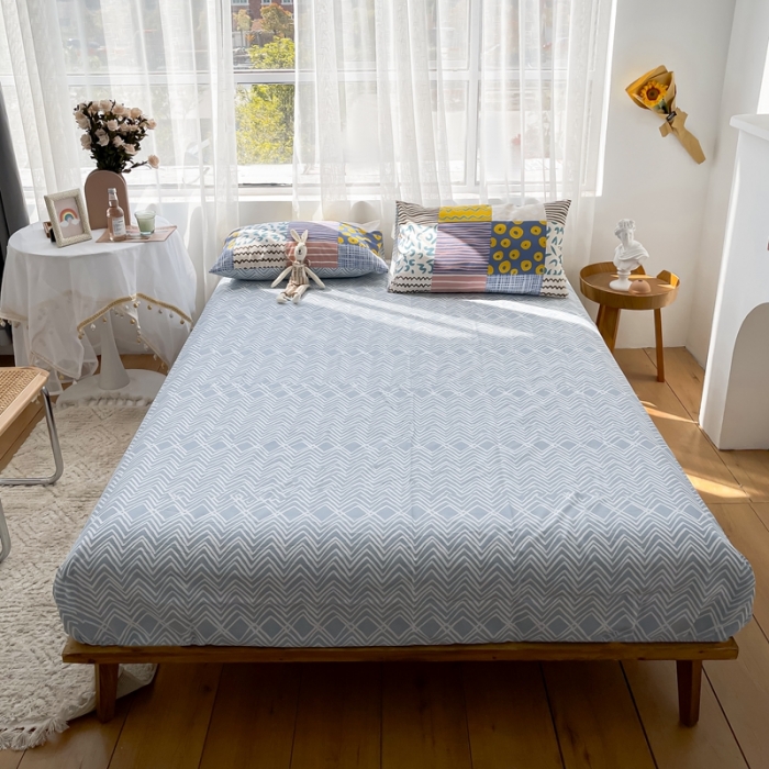 91家纺网 家纺一手货源 找家纺 感遇 2021新款全棉格子系列四件套 波西格子