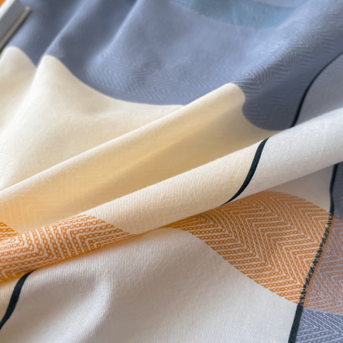 91家纺网 家纺一手货源 找家纺 感遇 2021新款全棉格子系列四件套 摩登