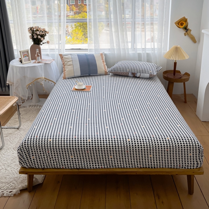 91家纺网 家纺一手货源 找家纺 感遇 2021新款全棉格子系列四件套 摩登