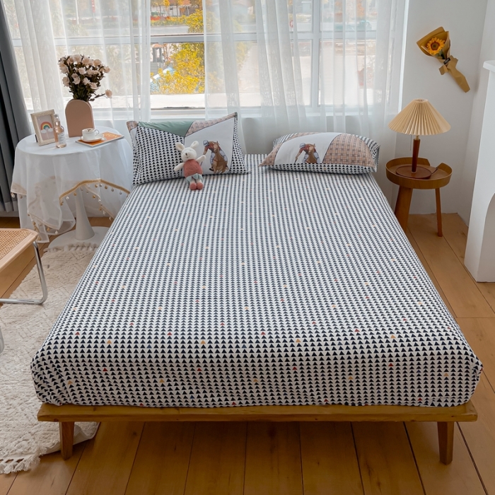 91家纺网 家纺一手货源 找家纺 感遇 2021新款全棉格子系列四件套 骑士