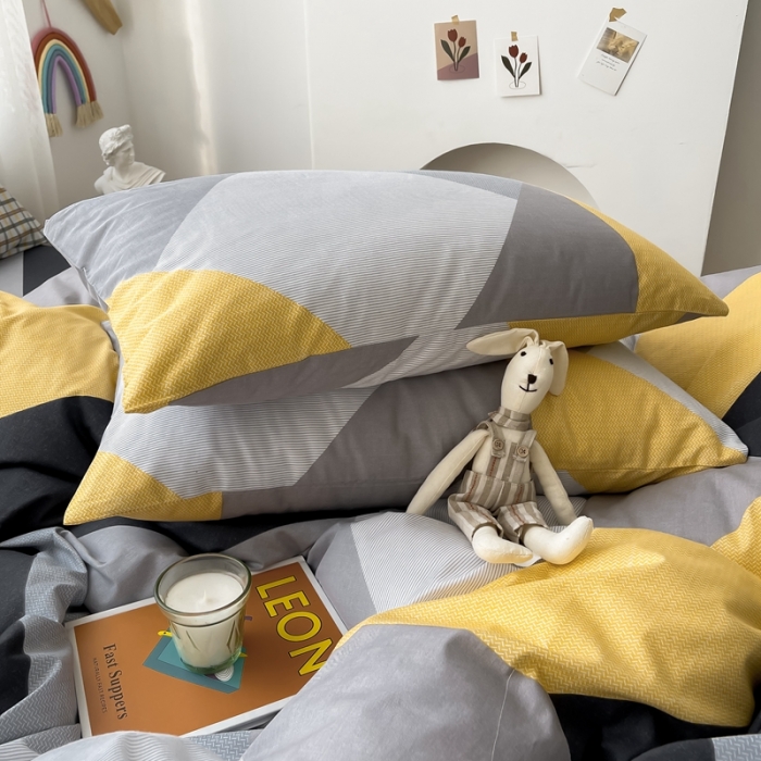 91家纺网 家纺一手货源 找家纺 感遇 2021新款全棉格子系列四件套 威尼斯