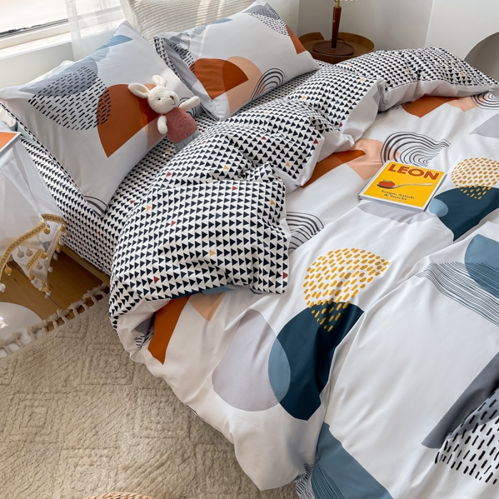 91家纺网 家纺一手货源 找家纺 感遇 2021新款全棉格子系列四件套 纹